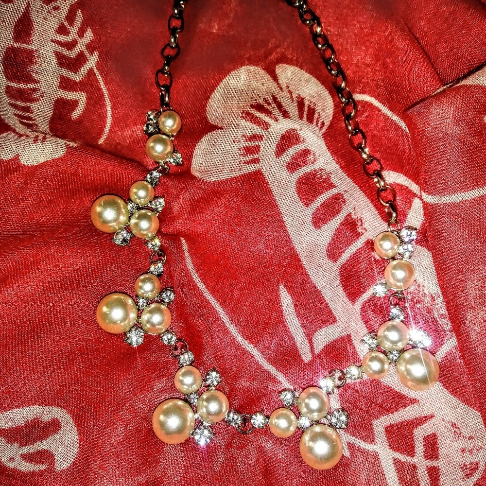 Paparazzi Jewelry Set Pearl & Rhinestone Combo - Picture 6 of 7